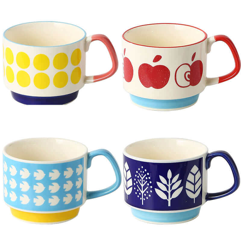 Tasses à Café Céramique Vintage - Design Chic et Fonctionnel