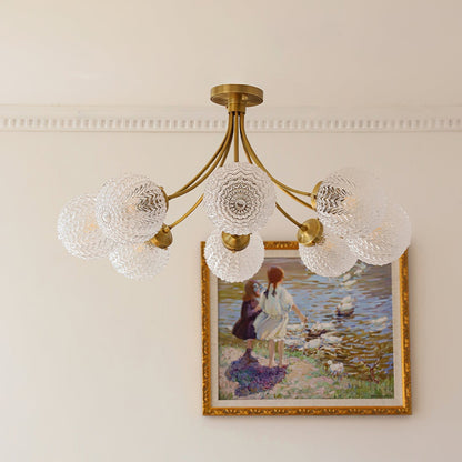 Luminaire Plafond Rétro en Verre | Déco Élégante et Chaleureuse