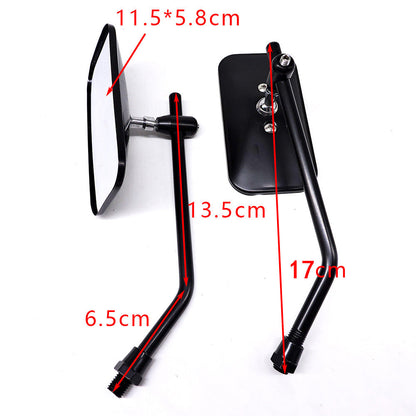 Rétroviseurs de guidon moto réglables style chromé universel 3