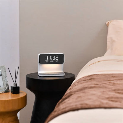 Réveil Numérique Multifonction avec Lampe LED et Chargeur Intégré 6