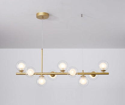 Lustre Élégant Salle à Manger Verre Métal