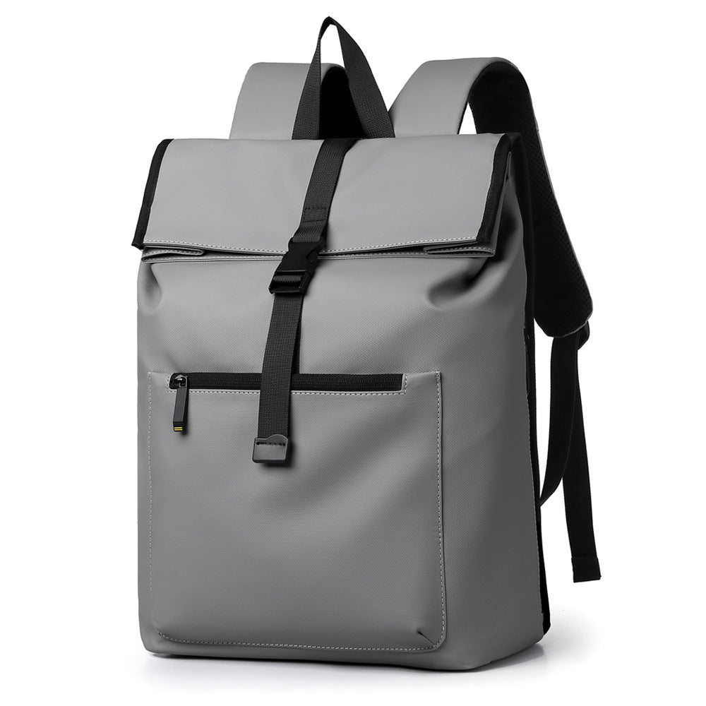 Sac à dos unisexe Imperméable Rabat à boucle Poche zippée Style urbain - Foivo