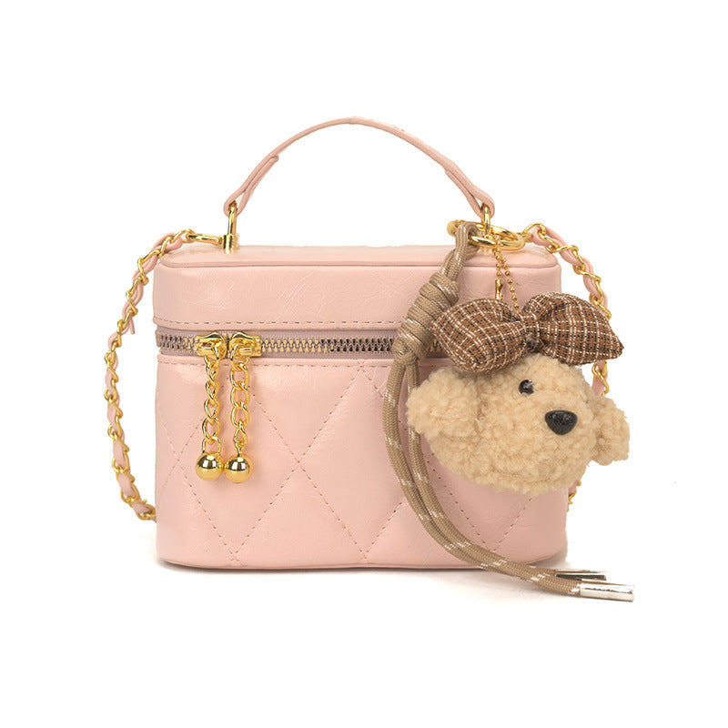 Sac bandoulière Femme matelassé Chaîne et pendentif ourson - Foivo
