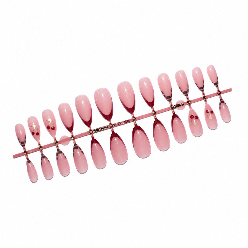 Faux Ongles Press-On Femme Forme Amande Motifs French Ecaille et - Foivo