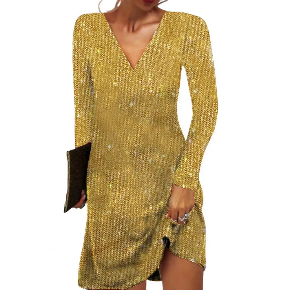 Robe Mini Femme à Paillettes Festive 6