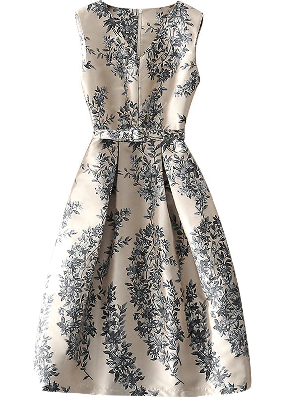 Robe Femme Sans Manches Imprimée Coupe Droite - Foivo