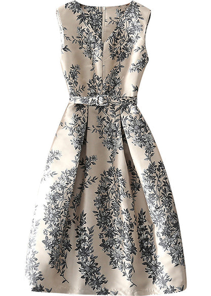 Robe Femme Sans Manches Imprimée Coupe Droite - Foivo