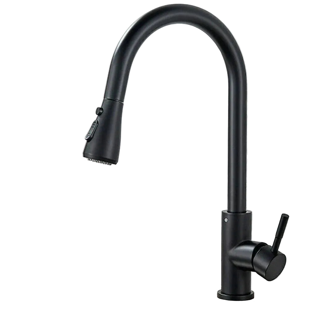 Robinet Cuisine Monocommande Inox Extractible avec Pulvérisateur - Foivo