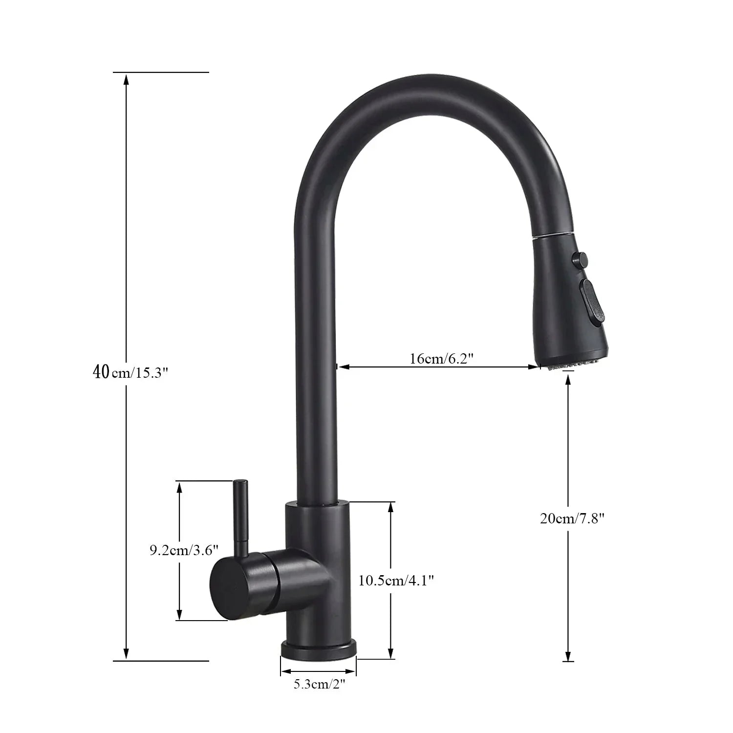 Robinet Cuisine Monocommande Extractible Moderne avec Pulvérisateur 4