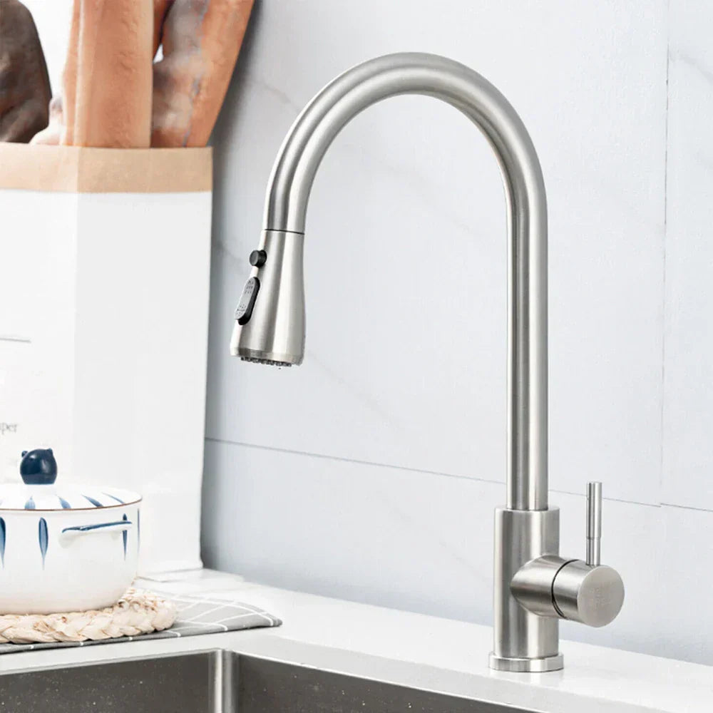 Robinet Cuisine Monocommande Extractible Moderne avec Pulvérisateur 5