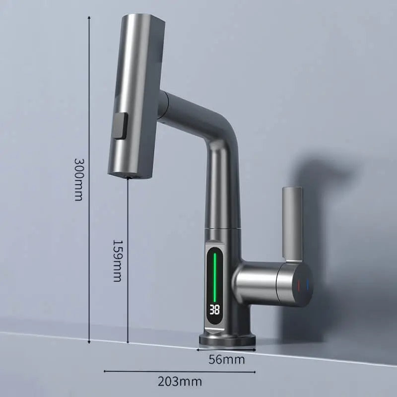 Robinet Salle de Bain 3 en 1 Innovant Design Rétractable 2