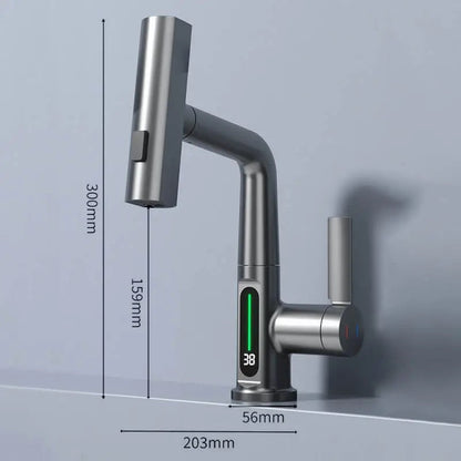 Robinet Salle de Bain 3 en 1 Innovant Design Rétractable 2