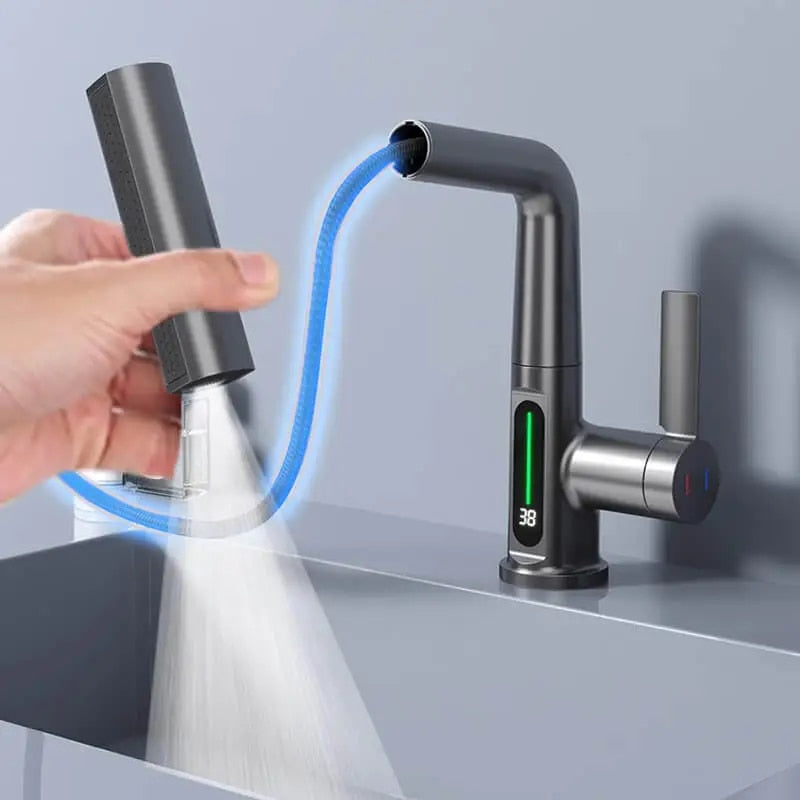 Robinet Salle de Bain 3 en 1 Innovant Design Rétractable 4