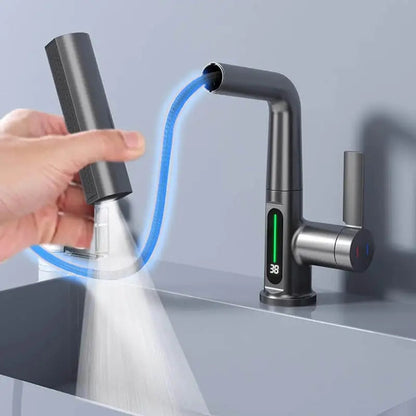 Robinet Salle de Bain 3 en 1 Innovant Design Rétractable 4