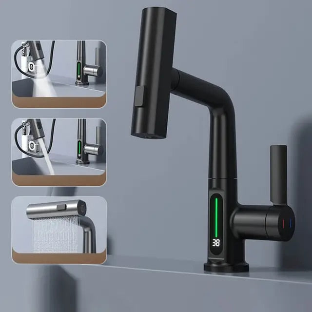 Robinet Salle de Bain 3 en 1 Innovant Design Rétractable 7