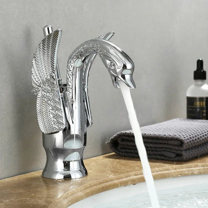 Robinet Salle de Bain Doré Contemporain à Poignée Unique 1