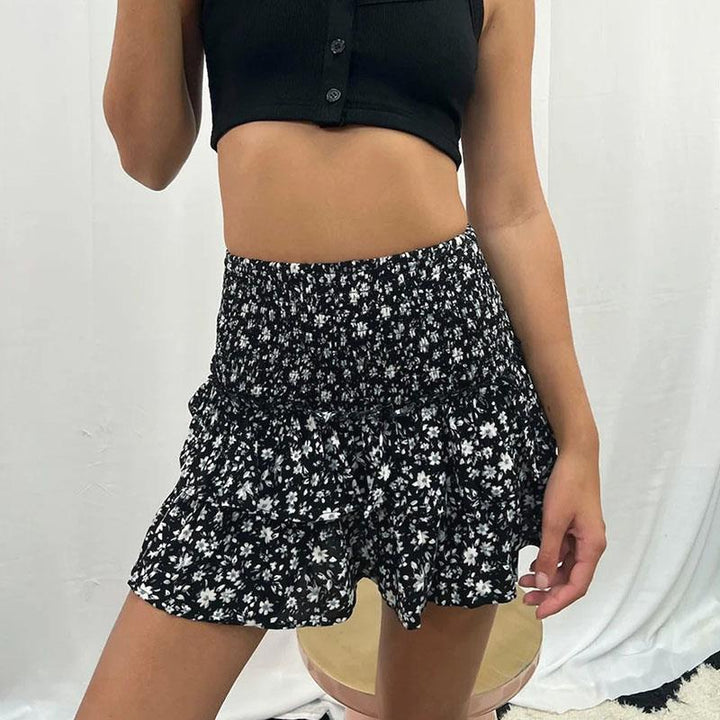 Jupe Courte Élégante pour Été avec Culotte Intérieure