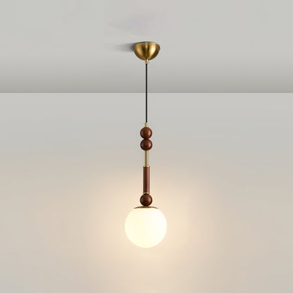 Lampe Suspendue Élégante en Bois et Métal avec LED