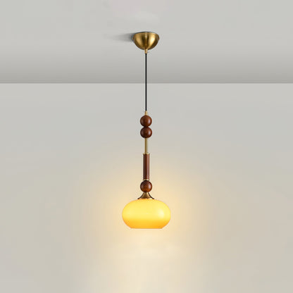 Lampe Suspendue Élégante en Bois et Métal avec LED
