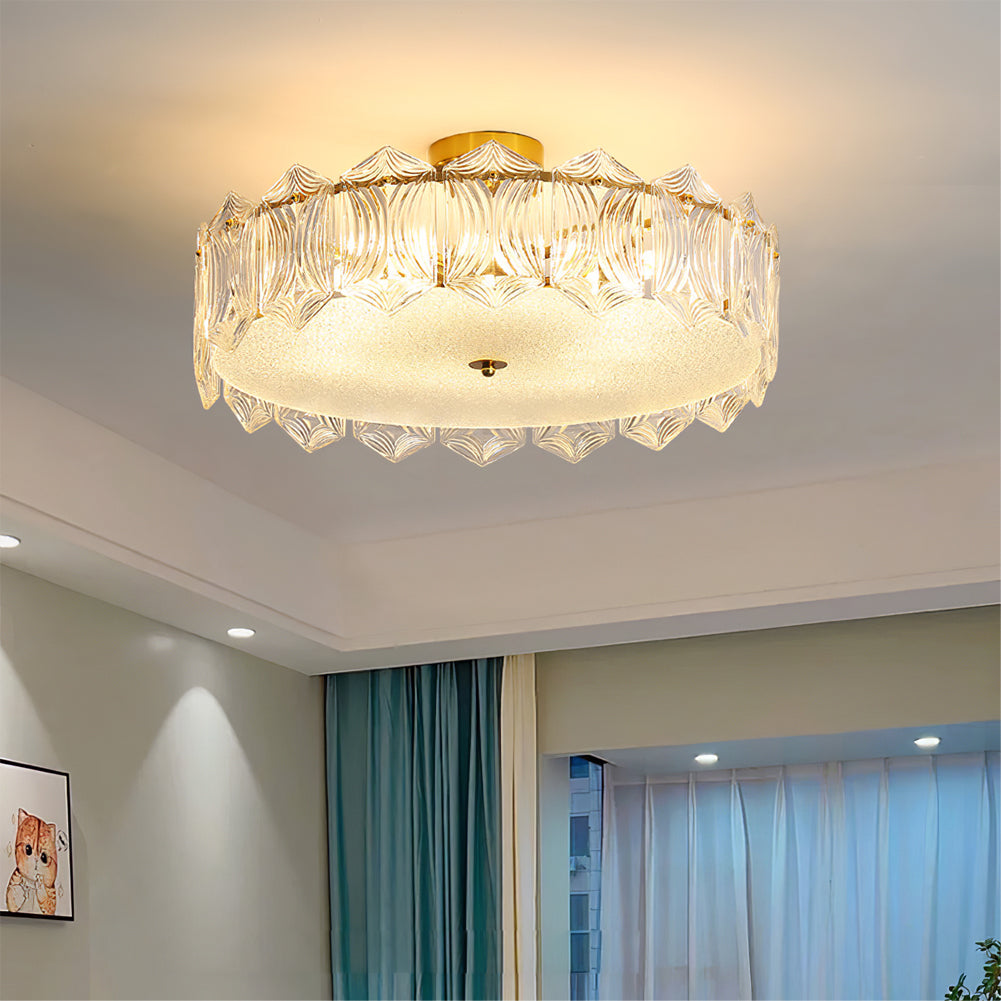 Lampe Plafond Design Circulaire en Laiton