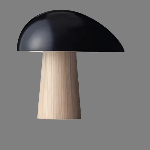 Lampe de Table Élégante - Bois et Métal, Éclairage LED Moderne