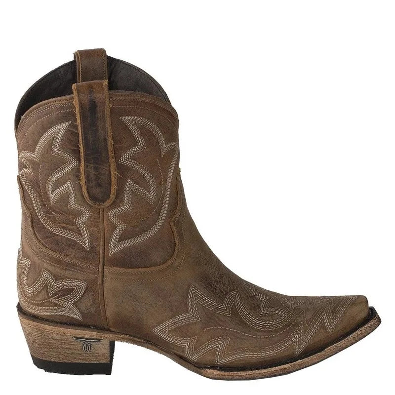 Bottes Cowboy Décontractées à Talons Basse - BlxckFR