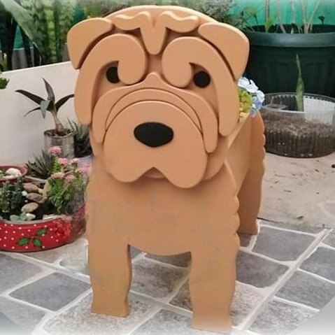 Vase à Fleurs Canines Charmant en Céramique