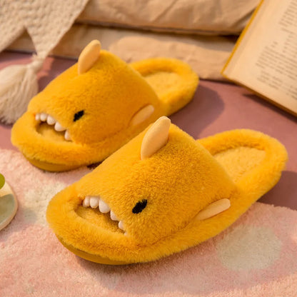 Chaussons Réquin En Peluche Amusants pour Enfants