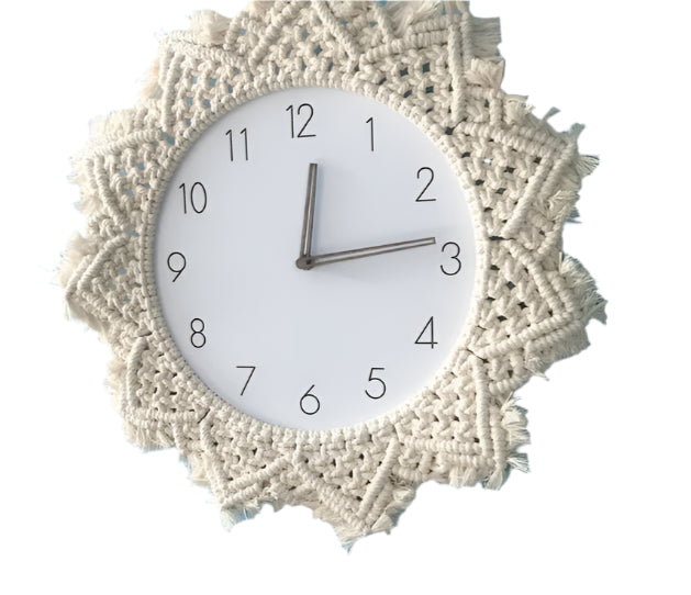 Horloge Murale Déco Tissée Main - BlxckFR