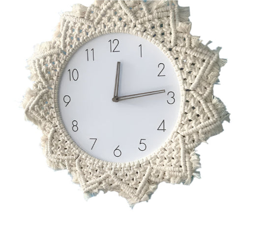 Horloge Murale Déco Tissée Main - BlxckFR