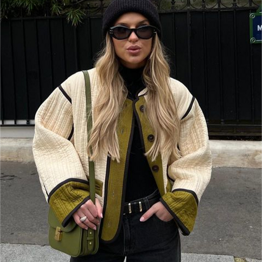 Manteau Féminin Coloré à Manches Longues - BlxckFR