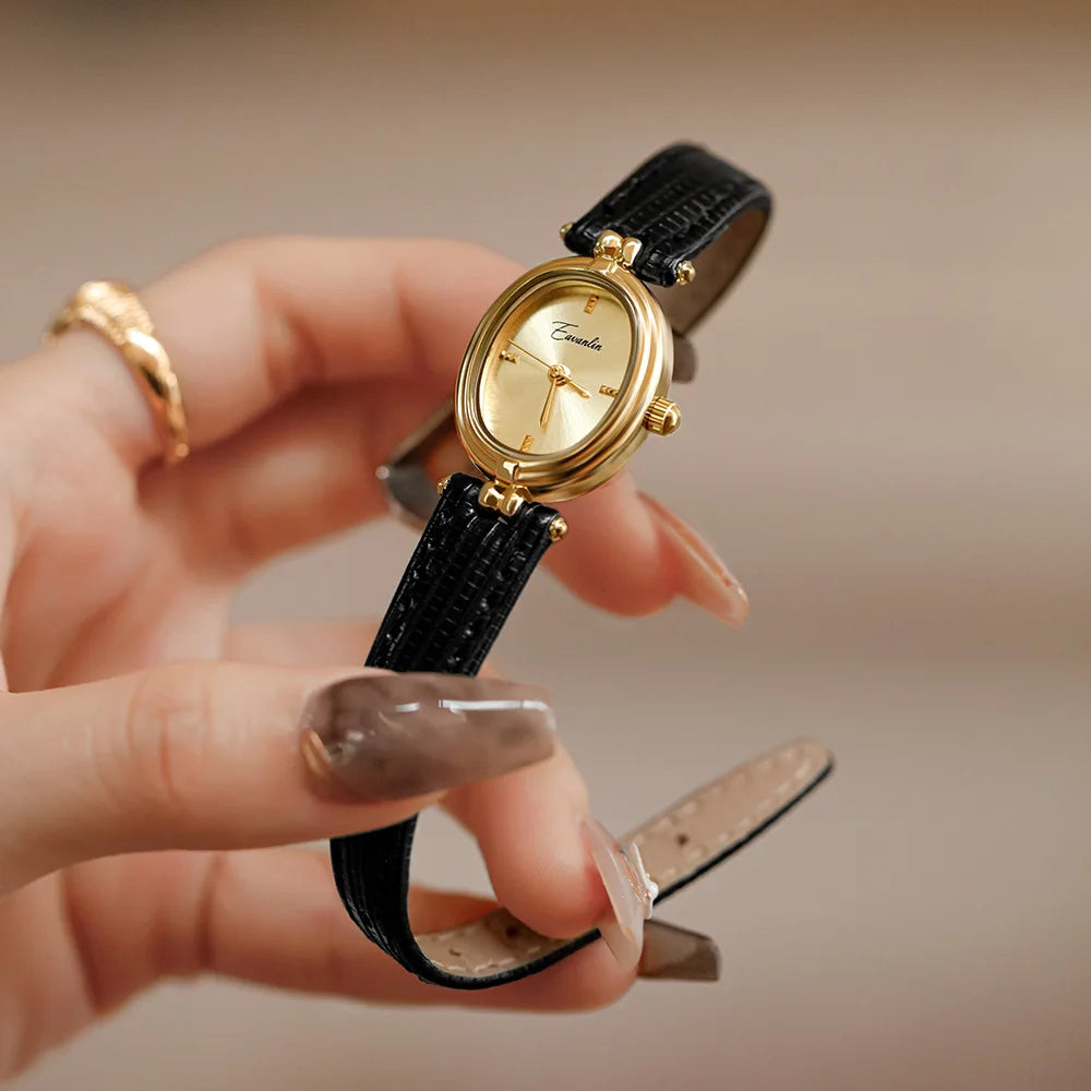 Montre Élégante Femme Cuir Rétro