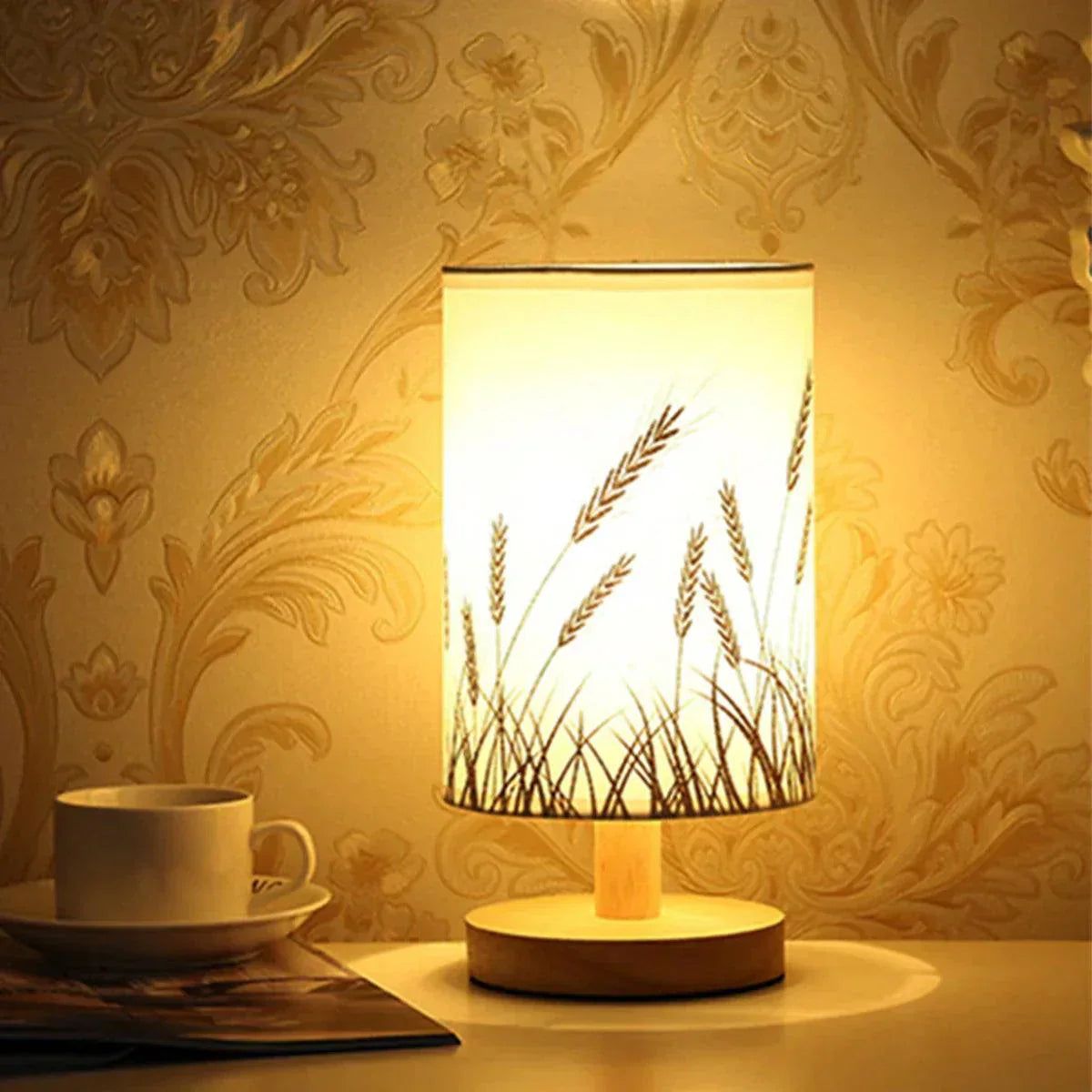Lampe Bois Naturel Élégante | Éclairage LED Doux et Chaleureux