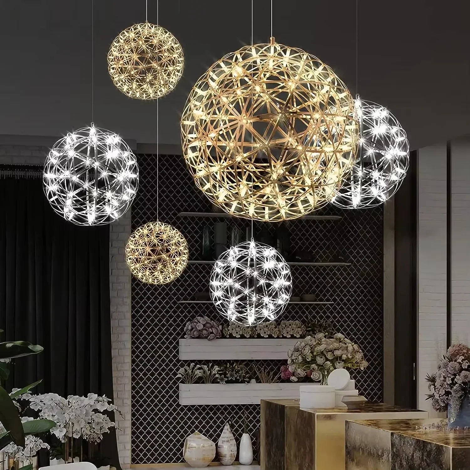 Lustre Lumineux Rond Élégant - BlxckFR