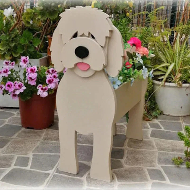 Vase à Fleurs Canines Charmant en Céramique