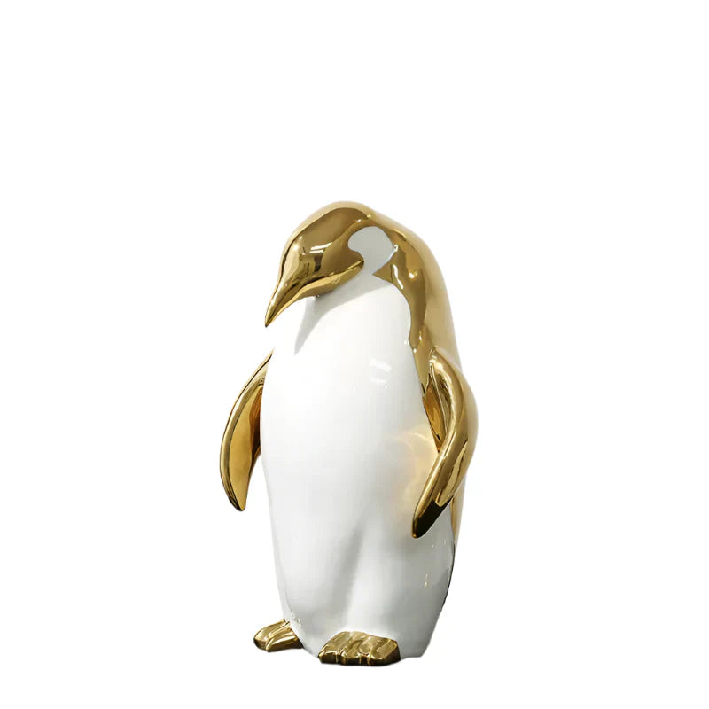 Figurine Pingouin Décoratif – Sculpture Élégante en Verre