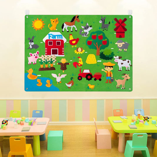 Jeu d'Éveil Artistique pour Petits - Ensemble de Feutrine Coloré - Foivo