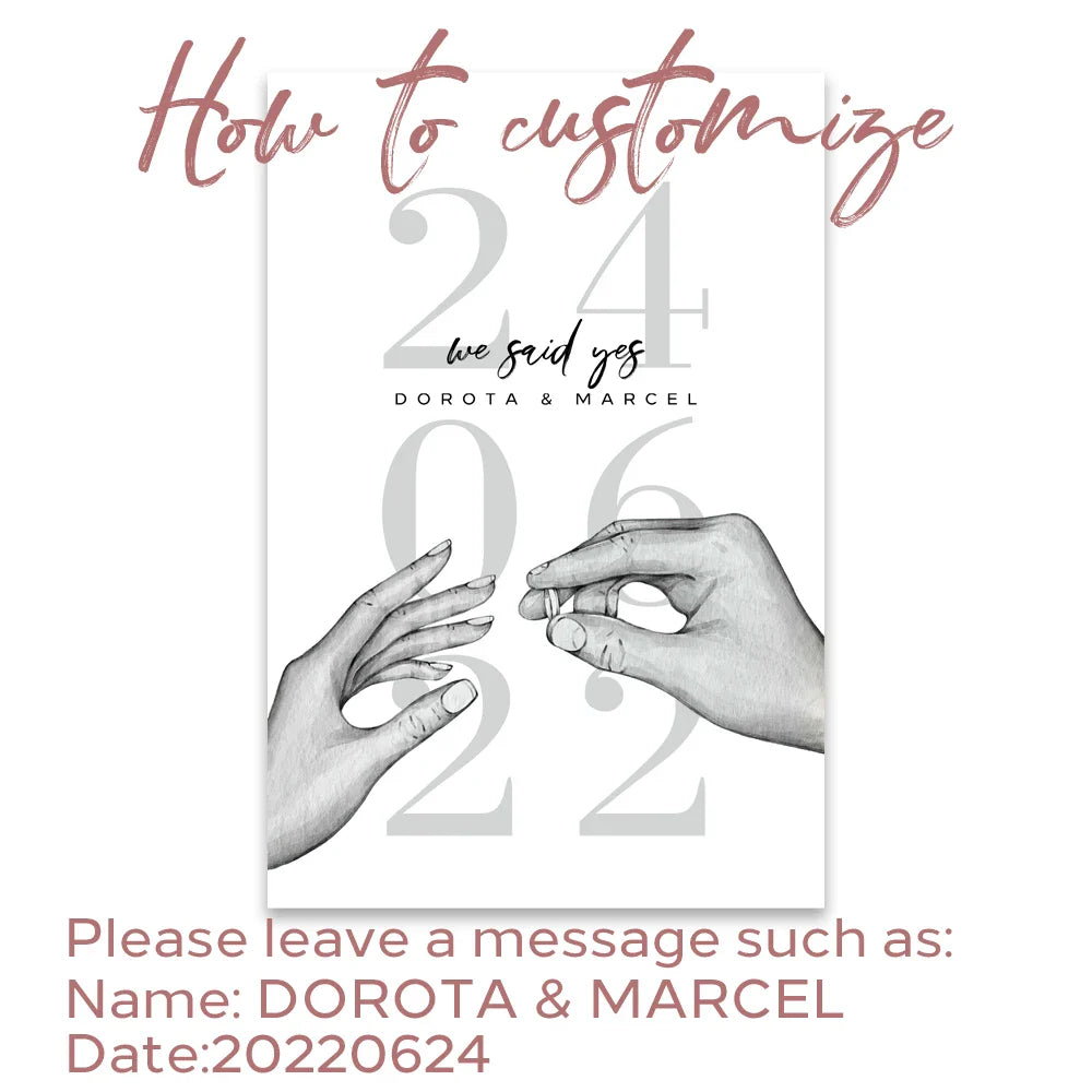 Cadre de Photo d'Anniversaire de Mariage Customisé