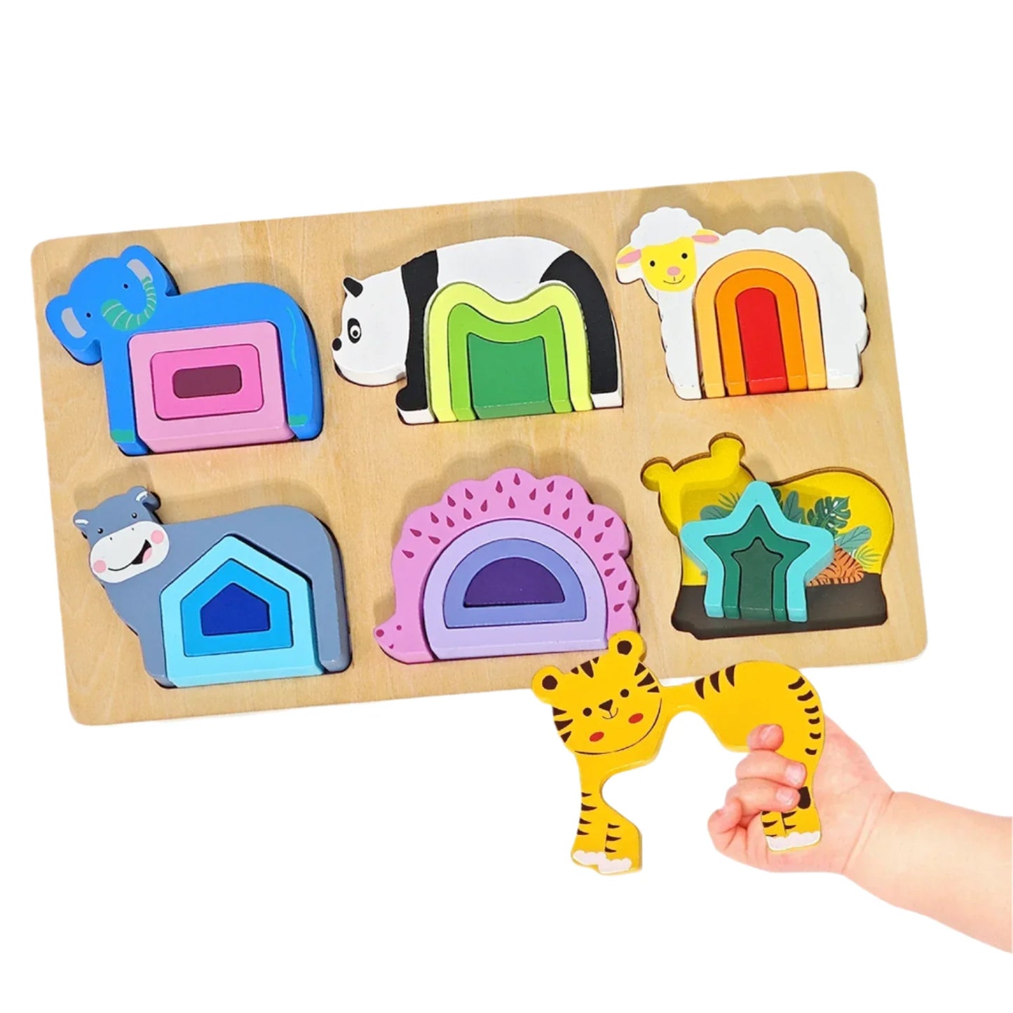 Jeu de Puzzle Géométrique Enfants Montessori - BlxckFR