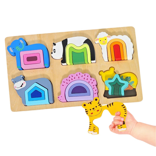 Jeu de Puzzle Géométrique Enfants Montessori - BlxckFR