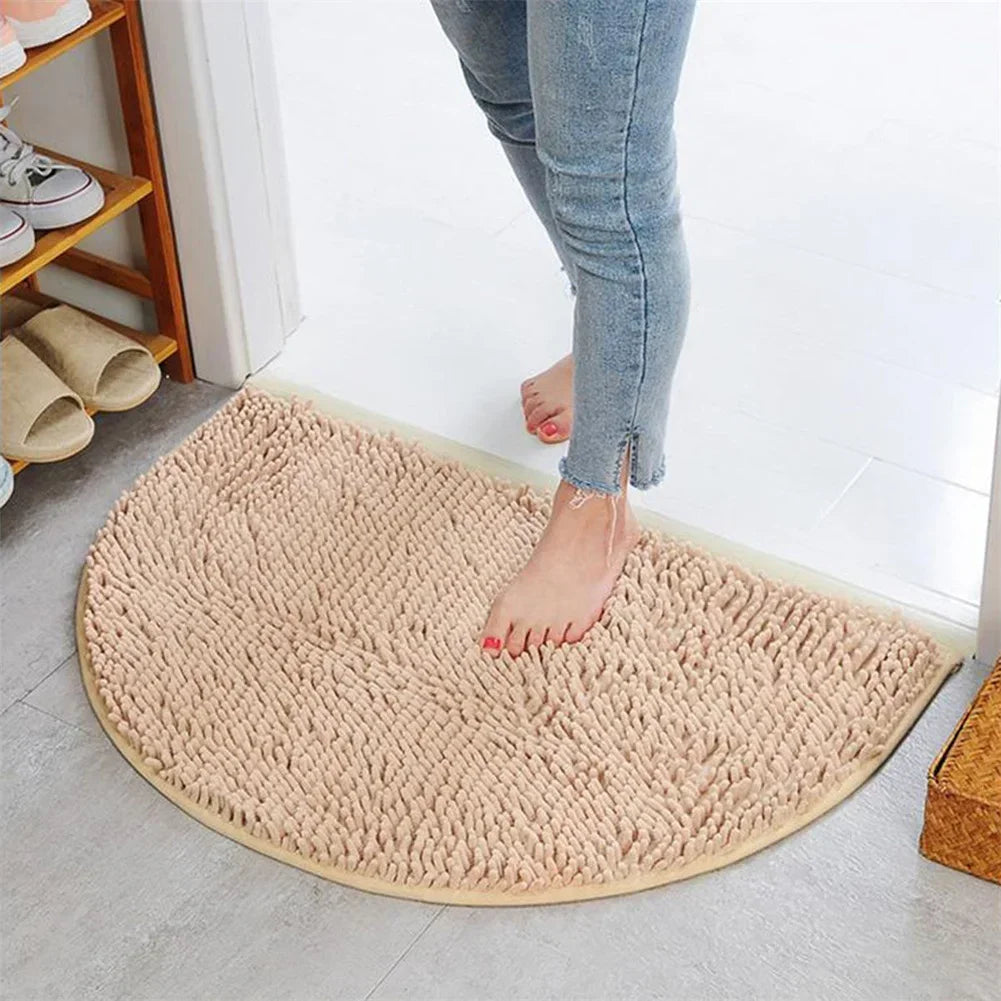 Tapis de porte en peluche Moelleux Arrondi