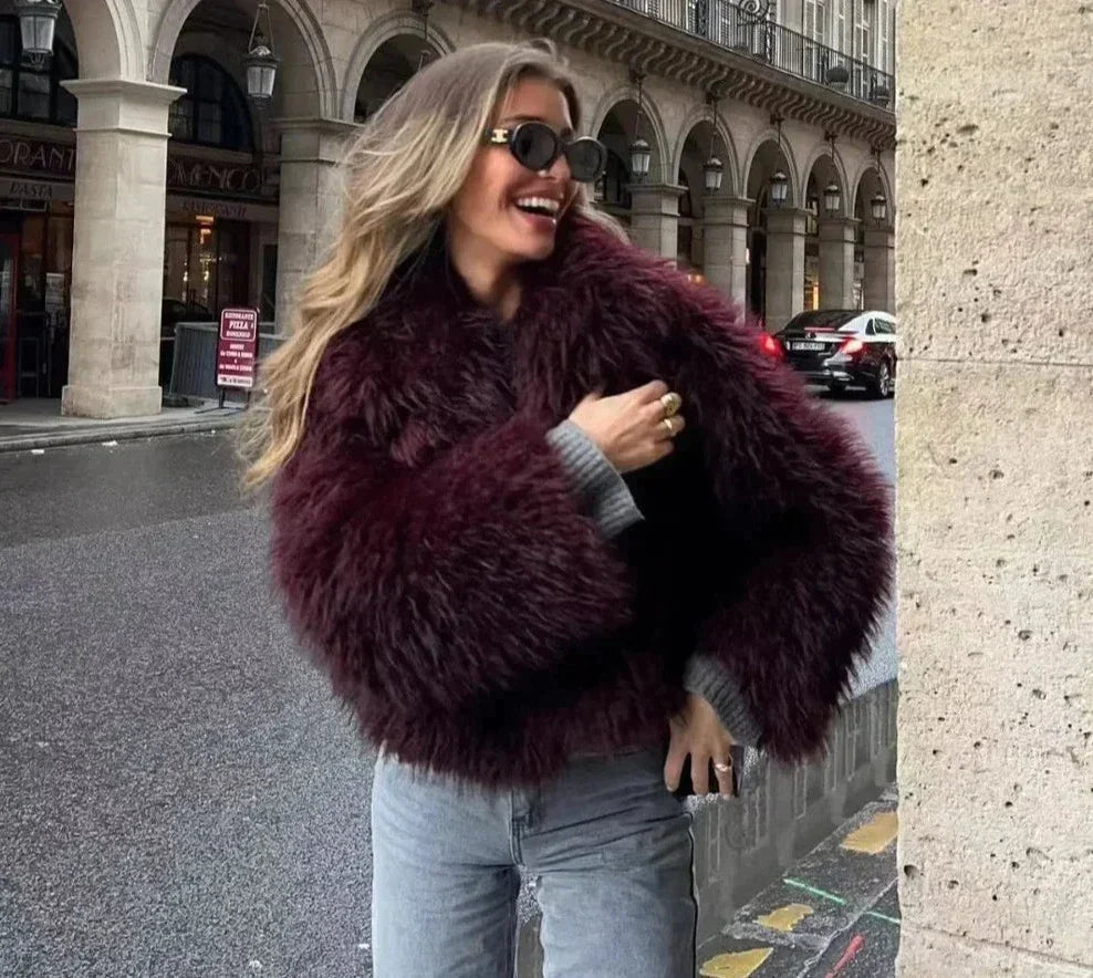 Veste Hiver Chic Fourrure Synthétique - BlxckFR