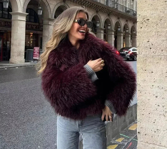 Veste Hiver Chic Fourrure Synthétique - BlxckFR