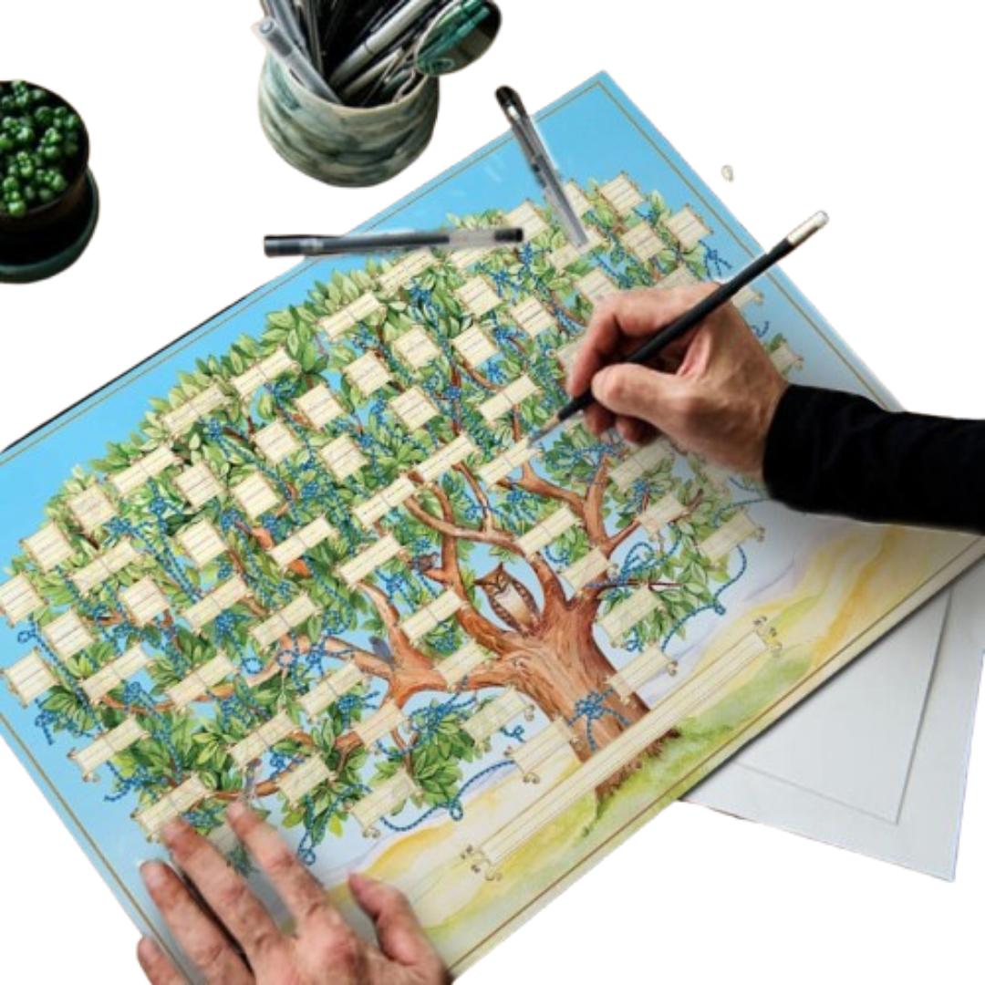 Arbre Généalogique Personnel - Carnet de Famille Réutilisable - BlxckFR