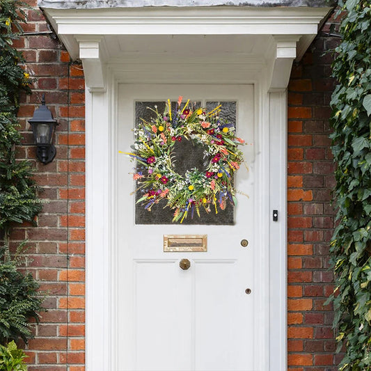 Guirlande de Porte Fleurs Colorées | Décoration Florale Artisanale - BlxckFR