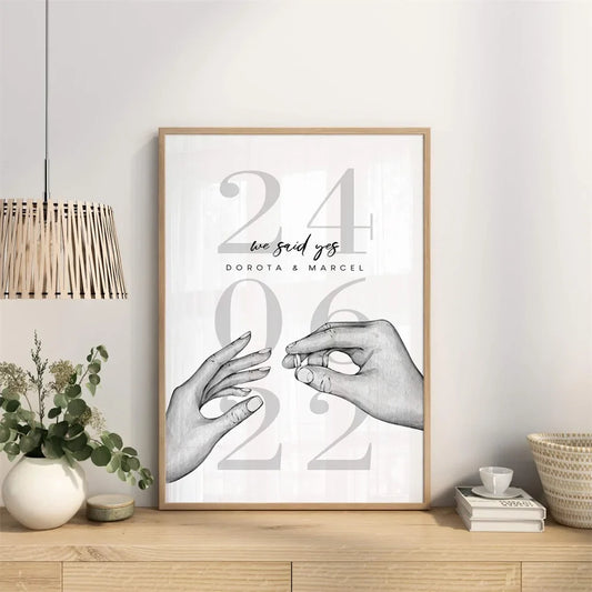 Cadre de Photo d'Anniversaire de Mariage Customisé - BlxckFR