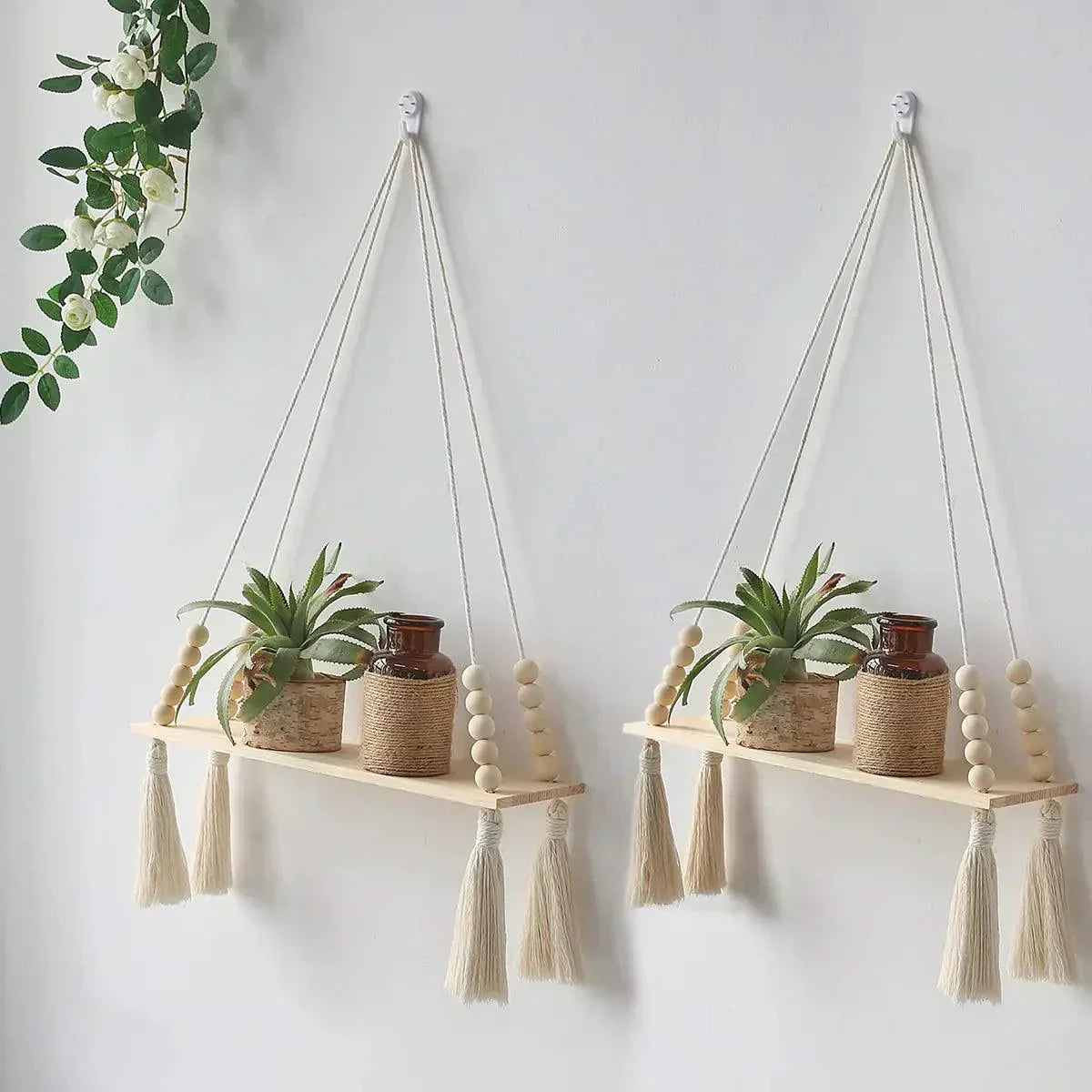 Étagère Murale Tressée | Déco Chic et Fonctionnelle pour Maison