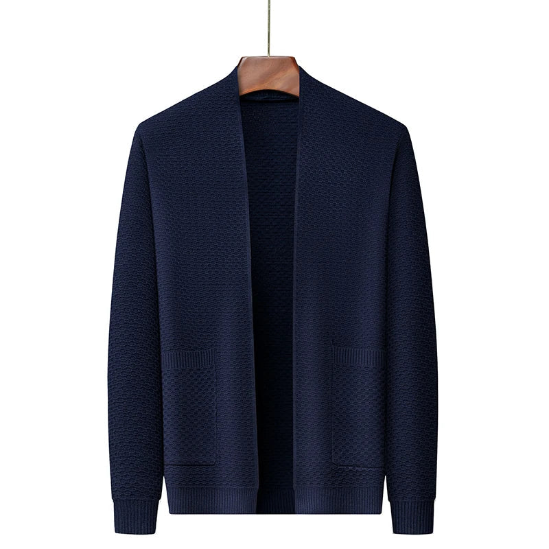 Cardigan Mince à Manches Longues avec Poches