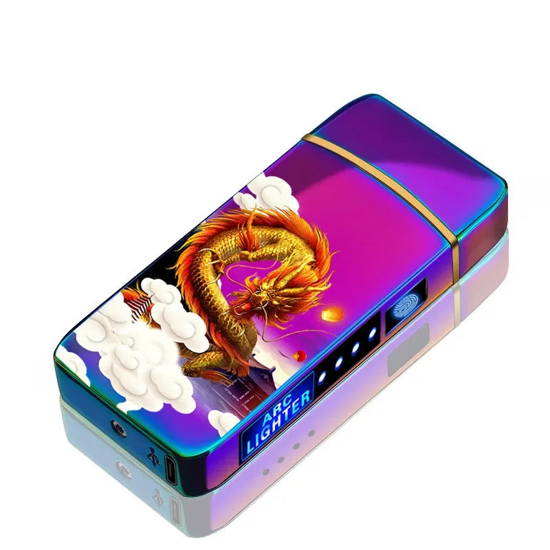 Briquet Électrique Rechargeable | Double Flamme Puissante Anti-Vent