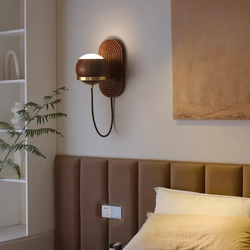Lampe Murale Ronde en Bois | Éclairage Chic et Naturel
